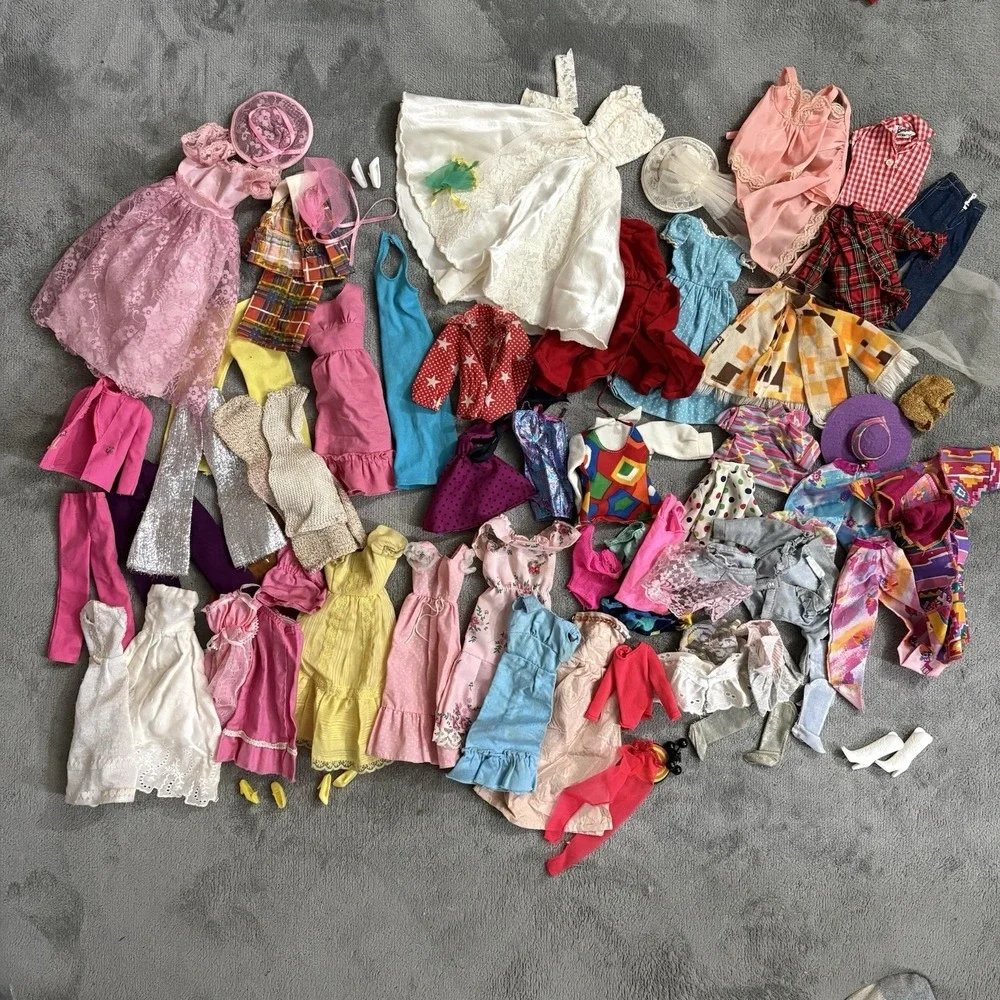 Vintage Barbie‎ Clothing Lot- 1960s 1970s 1980s-Dresses, Pants, Outfits, Sears